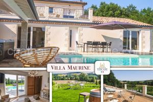 Villa Maurine - Piscine chauffée - Spa - Clim - Salle de Fitness à Castelnau-de-Montmiral